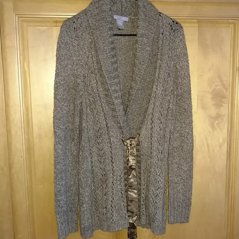 Brown Laura Scott Belted Cardigan